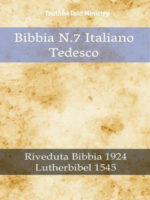 cover image of Bibbia N.7 Italiano Tedesco